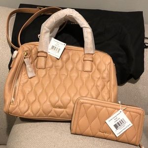 VERA BRADLEY leather satchel and wallet